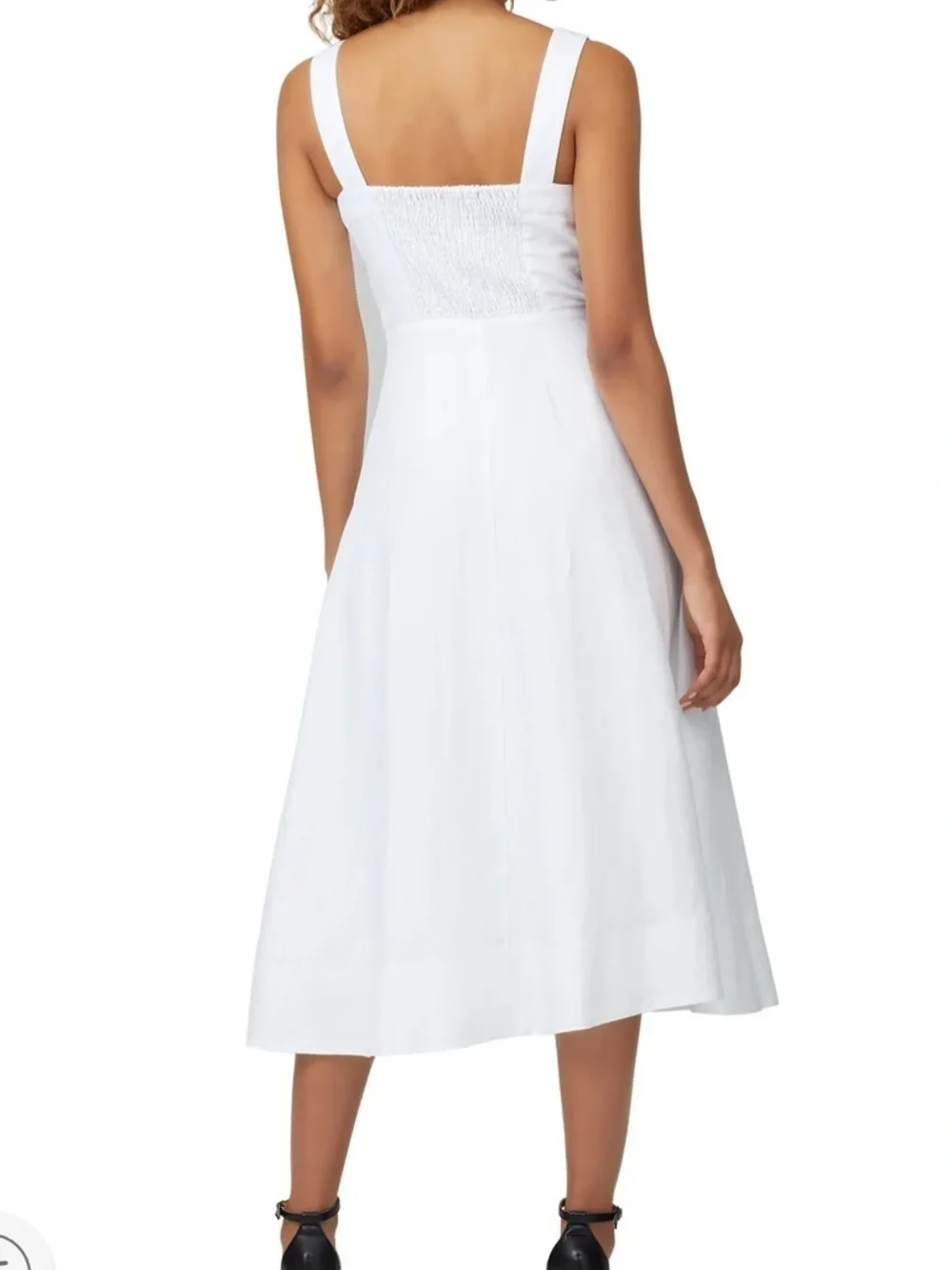 Kate Spade White Button Front Midi Dress Size 10